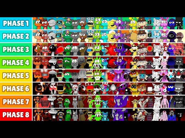 Incredibox Sprunksters Phase 1 VS Phase 2 VS Phase 3 VS Phase 4 VS Phase 5 VS Phase 6 VS Phase 7-8