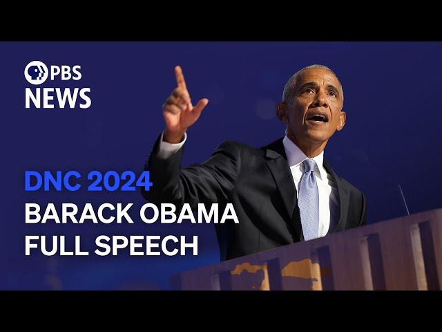 WATCH: Former President Barack Obama's full speech at 2024 Democratic National Convention