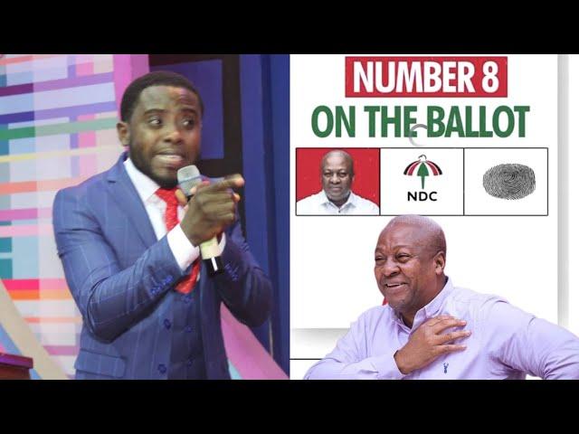 It was breaking the "8" but now "8" has won - Powerful man of God declares victory for Mahama with m