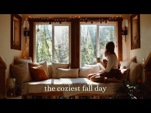 The Coziest Fall Day at My Cabin in the Woods ️ - reading, forest bathing & blackberry picking