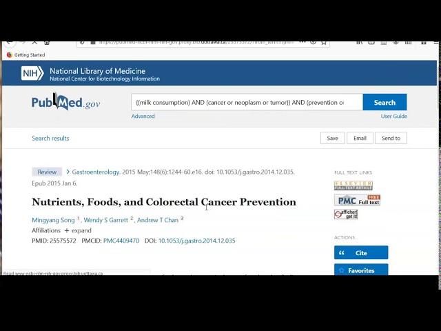 Obtaining full text articles from PubMed