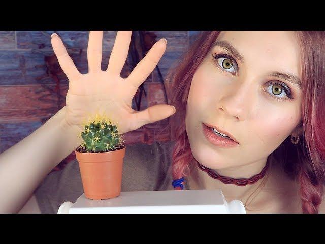 ASMR  relaxing CACTUS SOUNDS & ear touching layered inaudible to hypnosis - SR3D MIC TEST