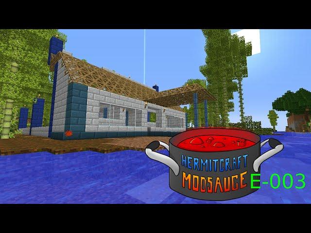 Minecraft Mod Sauce Ep. 3 - Spawn House ( HermitCraft Modded Minecraft )