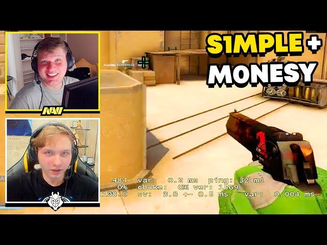 "M0NESY CALM DOWN!!" / S1MPLE PLAYS FACEIT WITH M0NESY | CSGO