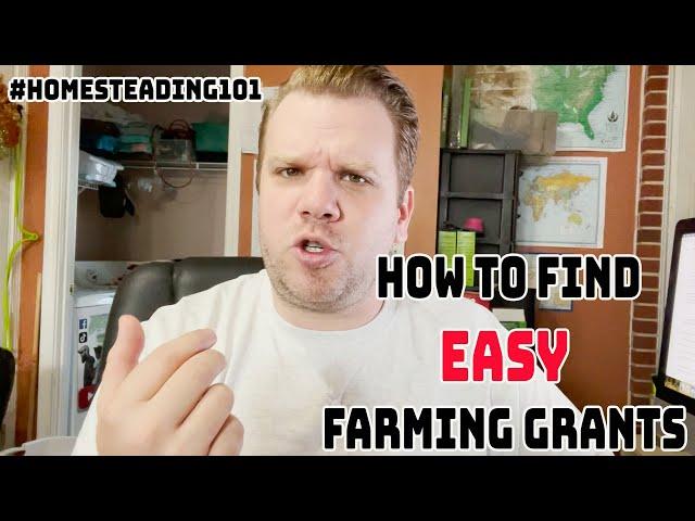 #homesteading101 : How to find EASY farming grants//USDA grants