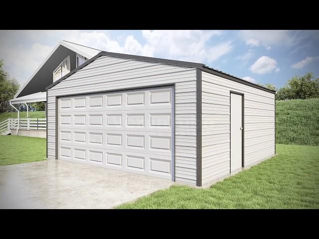 Versatube 20x20x8 Frontier DIY Steel Garage Kit