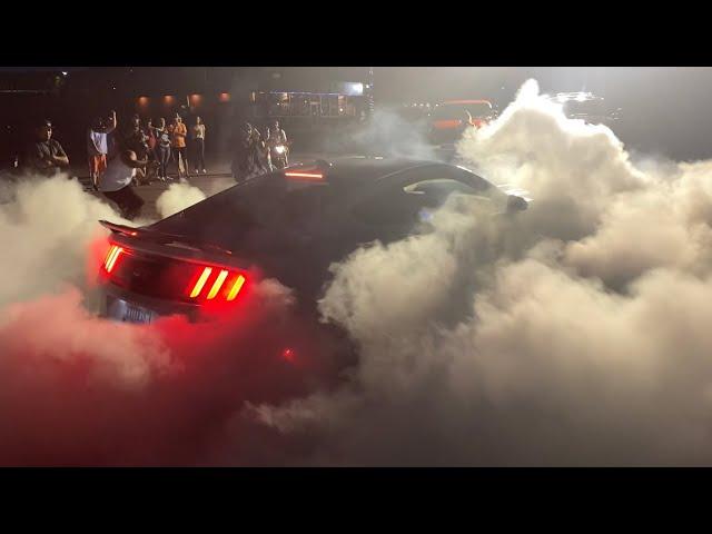 New 2021 Mustang With Supercharger Does INSANE BURNOUT (Borla Exhaust x Catless Headers)