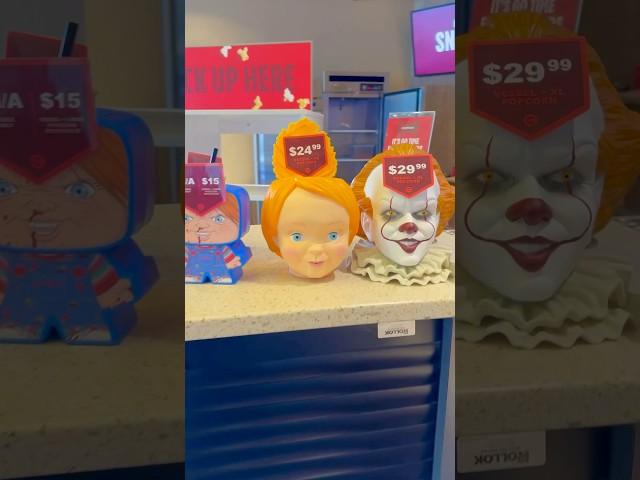 Cinemarks NEW Chucky & Pennywise POPCORN BUCKETS! #cinemark #popcornbucket #pennywise #chucky