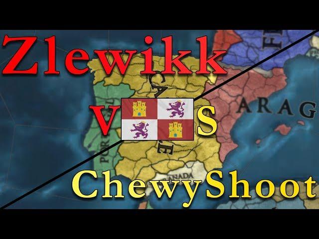 [EU4] Double Timelapse - Castile - ChewyShoot vs Zlewikk