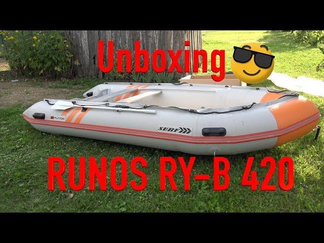 Runos surf RY B 420 unboxing  boat