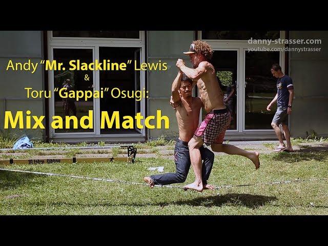 Andy Lewis & Gappai: new slackline trick 'Mix and Match'!