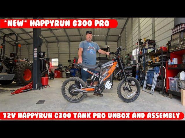 HappyRun G300 Pro 3000W Electric Bike 72V 30AH e-Bike Fully adjustable suspension Electric dirt bike