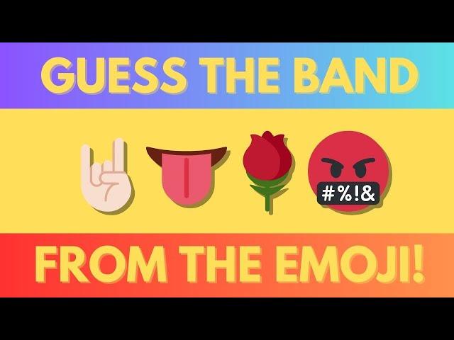 Guess the BAND NAME from it's EMOJI! | 50 BANDS