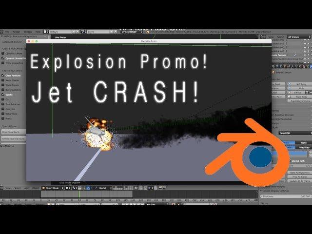 Jet Crash in Blender 3d: Using Khaos Add-on for Blender