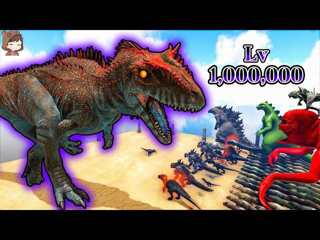 Lv 1M Carcharodontosaurus VS Mod Dinosaurs | ARK Mod Battle Ep.445