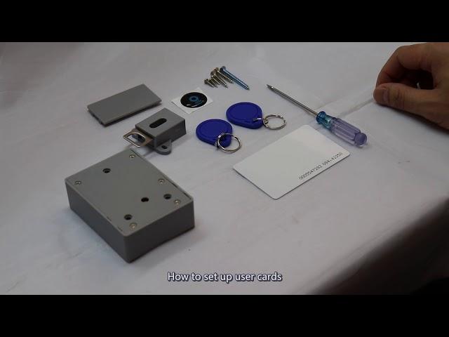 How to Set Up Admin & User Cards for ETEKJOY RFID Electronic Lock for Wooden Cabinet Gray ET916