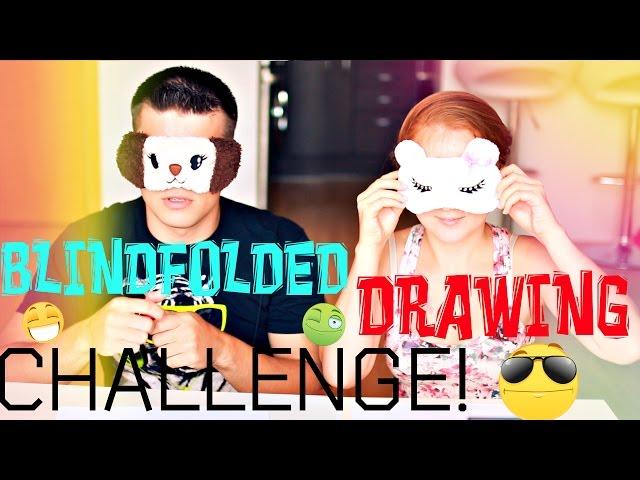 РИСУЕМ ВСЛЕПУЮ ВЫЗОВ!  | BLINDFOLDED DRAWING CHALLENGE!