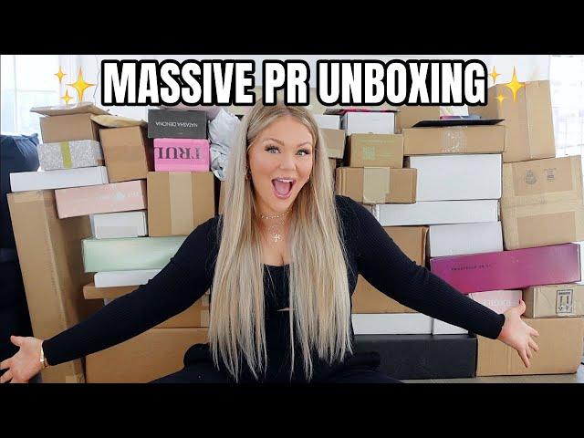 BIGGEST PR UNBOXING HAUL EVER 2024  MASSIVE AMOUNT OF FREE MAKEUP!