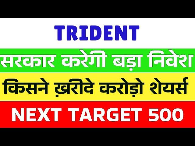 TRIDENT share latest news • TRIDENT share targets • TRIDENT share news today • TRIDENT SHARE UPDATE