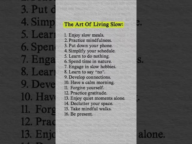 The Art of Living Slow (16 Ways to Enjoy Life More)
