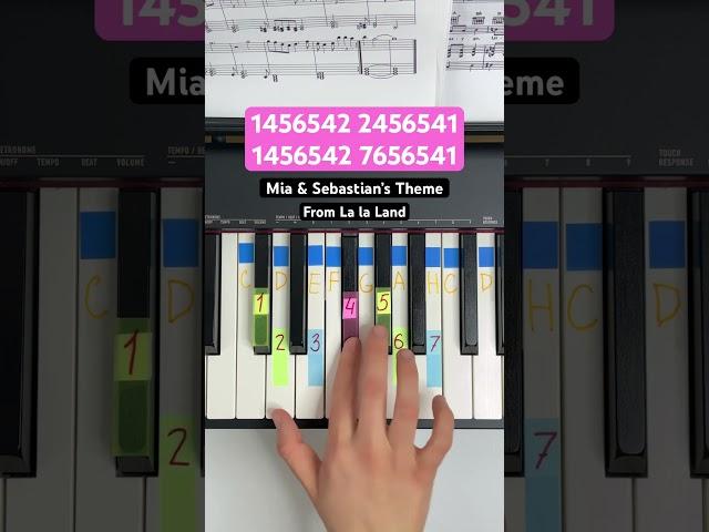 Mia & Sebastian’s Theme - from La La Land (easy piano tutorial) #lalaland #pianotutorial #easypiano