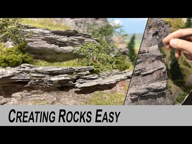 Creating amazingly realistic miniature rocks easy using a no-cost material - Detailed tutorial