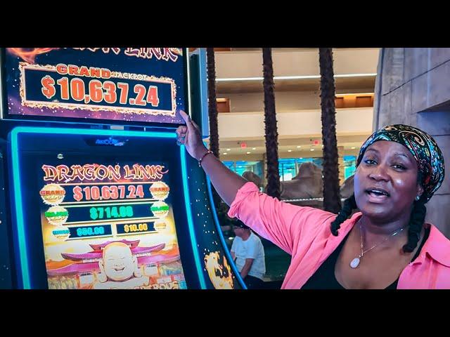 My Wife ONLY Put $20 into This DRAGON LINK Slot Machine..And This Happened!