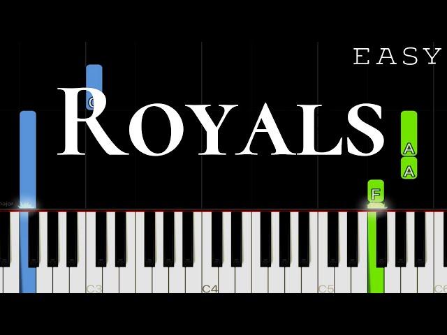 Lorde - Royals | EASY Piano Tutorial