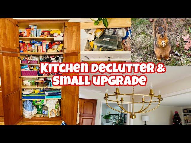 KITCHEN DECLUTTER/ Clearing out a pantry cupboard and drawer plus small kitchen upgrade