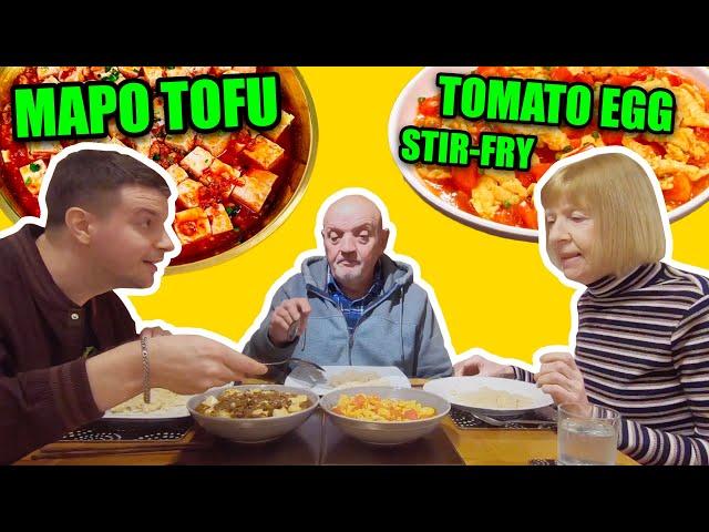 How to Cook Mapo Tofu + Tomato Egg Stir-Fry (for Mom & Dad) 英国爸妈不想让儿子回中国了！留下来天天给我们做中餐