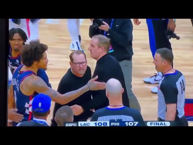 Kelly Oubre Jr and Nick Nurse go off at referees