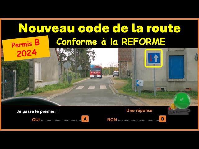 TEST Nouveau code de la route 2024-2025 conforme à la nouvelle réforme GRATUIT n°102