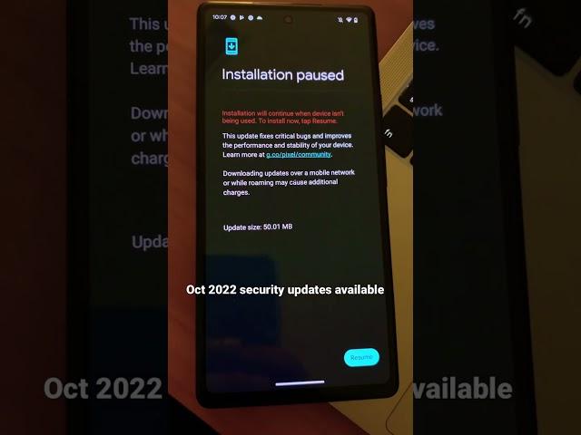 October Security Patch available for pixel devices #android #android13 #pixelphone #pixel6a