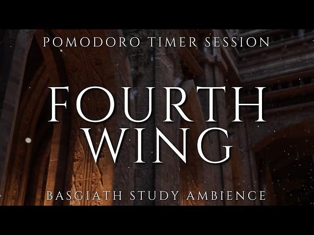 Fourth Wing Pomodoro Timer | Onyx Storm Ambience | 25/5 Study Session