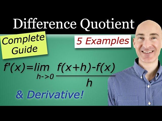 Difference Quotient and the Derivative (Complete Guide)