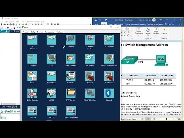 Lab - Configuring a Switch Management Address