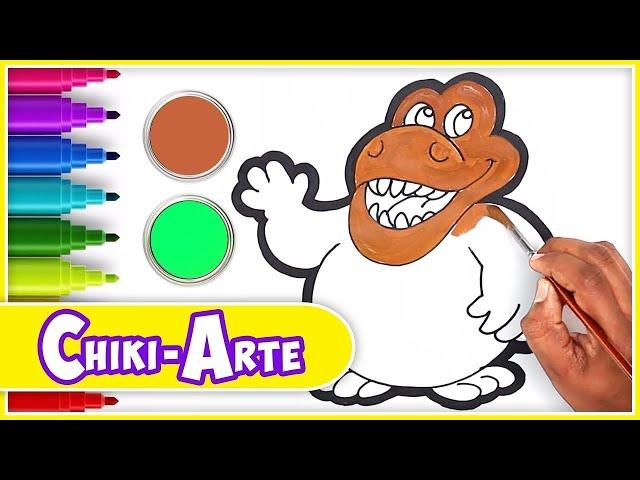 Chiki-Arte Aprende a Dibujar | Dinosaurio Squishy - Dibujos Infantiles