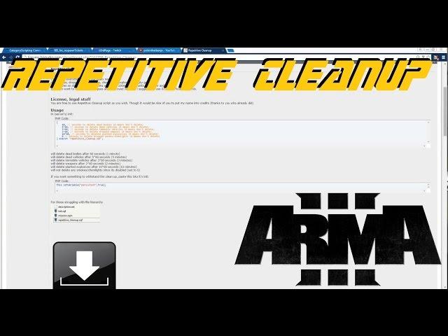 ARMA 3 Editor - Repetitive Cleanup Script