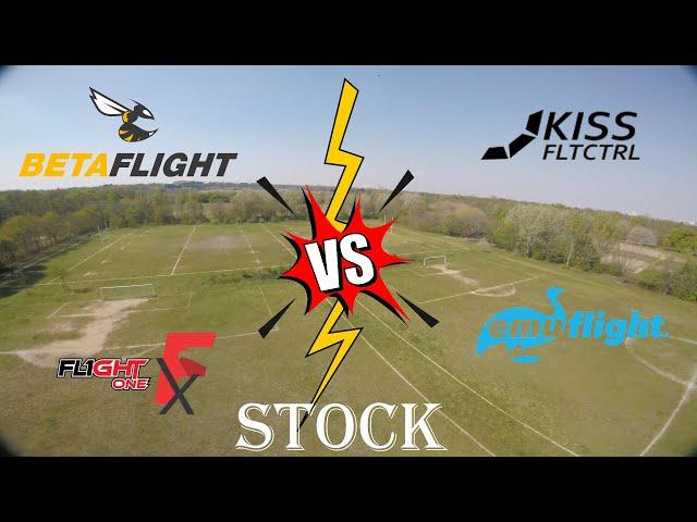  Battle of firmwares : Betaflight vs Emuflight vs FalcoX vs KISS, on STOCK 