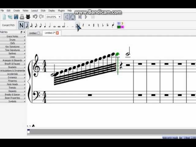 How to put glissando with sound on MuseScore