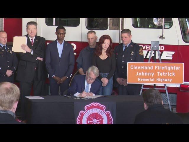 Portion of I-90 to be renamed for Cleveland firefighter Johnny Tetrick after Gov. DeWine signs bill