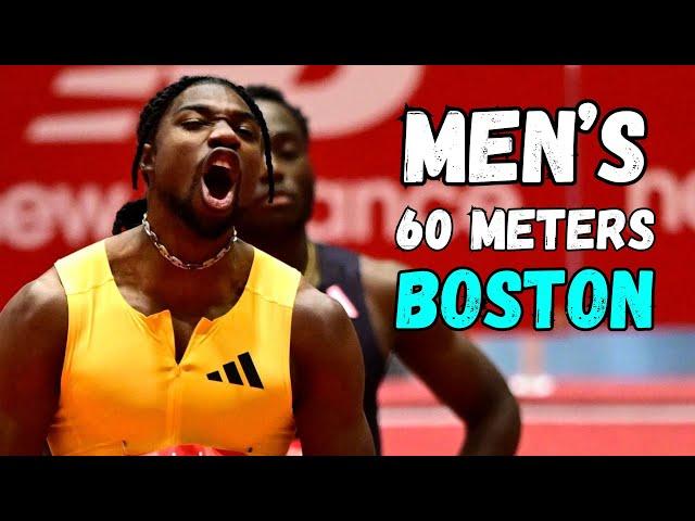 Noah Lyles vs Marcell Jacobs over 60 meters II 2025 New Balance Grand Prix Boston