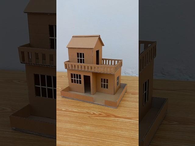 How To Make Cardboard House DIY Miniature Cardboard House Making For School Project