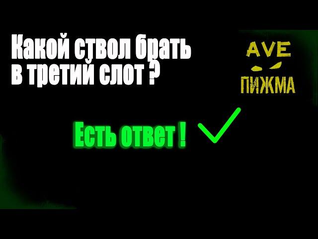 |Сталкер онлайн / Stay out / SO| Какой лучше ствол взять в 3й слот ? Есть решение ! Храни вас ПИЖМА!