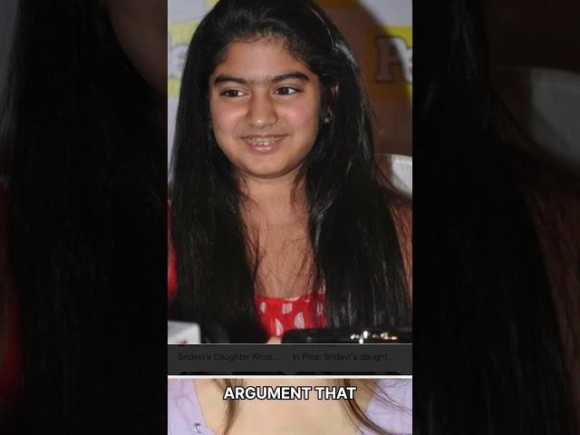 Khushi Kapoor Discusses Plastic Surgery