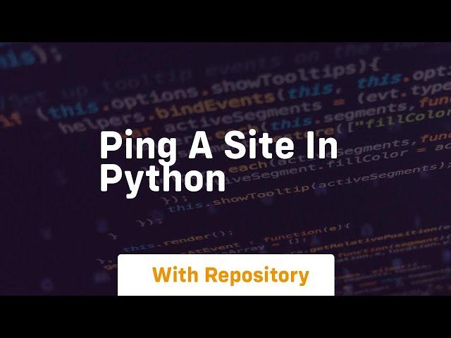 Ping a site in Python