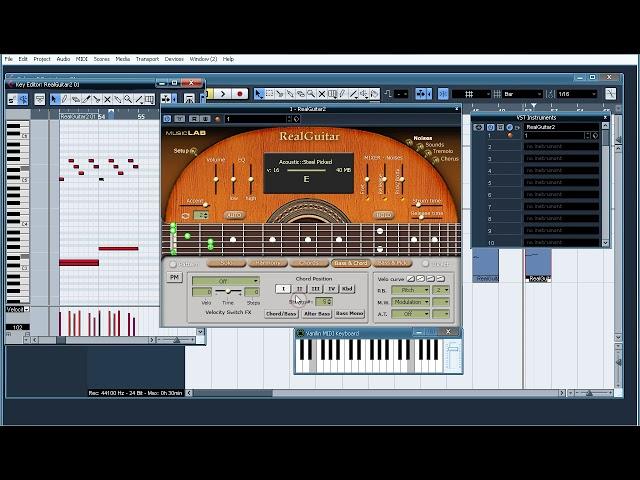 Создание музыки: VSTi "Живая" Гитара Real Guitar. Урок 6