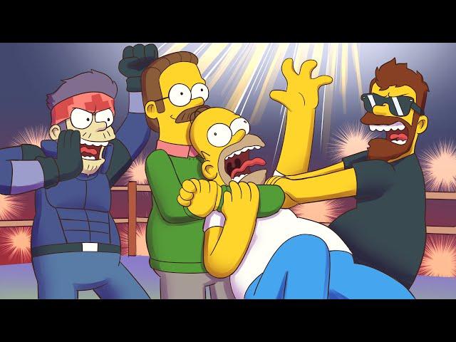 Simpsons Wrestling with Huggbees and Solid JJ