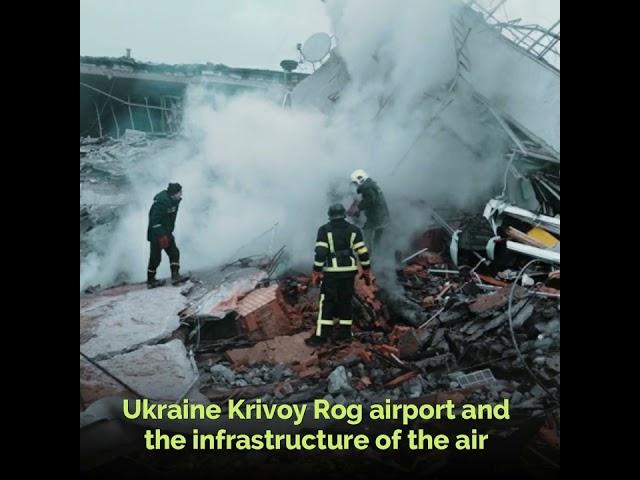 Russian Kh-59 cruise missile strike at the Ukraine Krivoy Rog airport