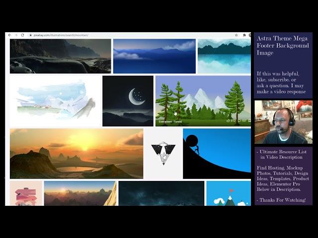 Astra Footer With Large Background Image Tutorial